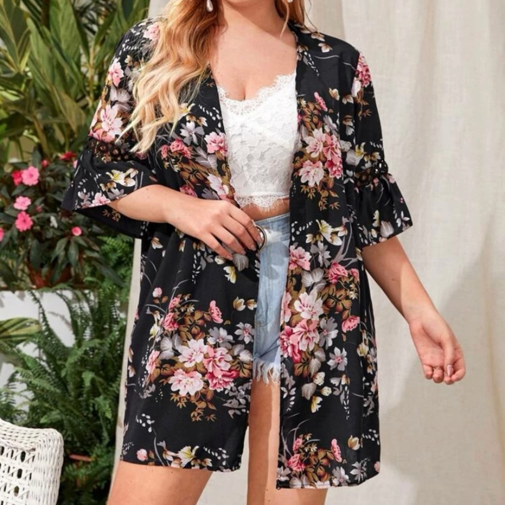 Floral Print Kimono - Picture 5 of 5